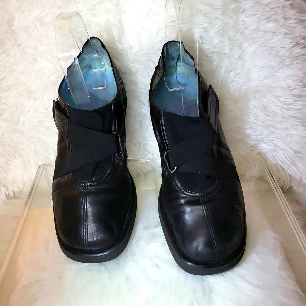 Thierry rabotin EUC LENA BLACK NAPPA LEATHER SZ.8,(39) softest leather ever!